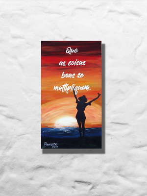 Quadro motivacional pintado a óleo