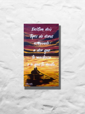 Lindo quadro decorativo com frase