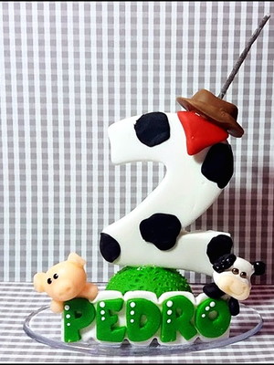 Vela personalizada fazendinha
