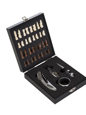 Kit vinho personalizado formato xadrez 12046
