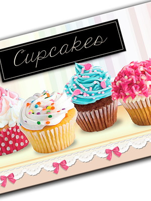 Porta-chaves com ímãs cupcakes