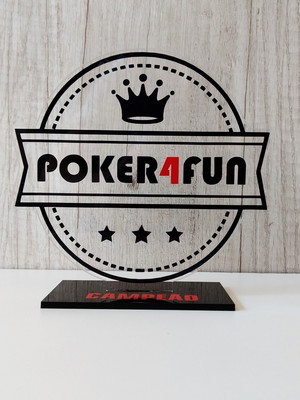 Troféu acrílico promocão personalizado com logo