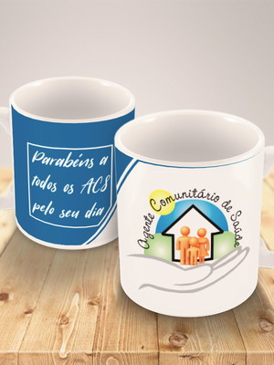 Caneca de porcelana agente comunitario