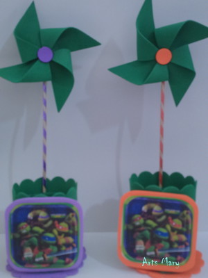 Centro de mesa tartaruga ninjas