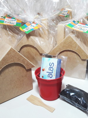 Kit plante e cultive casinha mdf - tema mônica baby