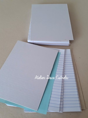 Caderno + capa 14x20 - 96 folhas