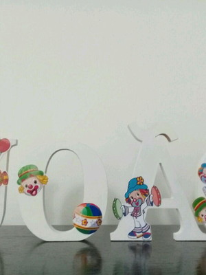 Letras em mdf decoradas