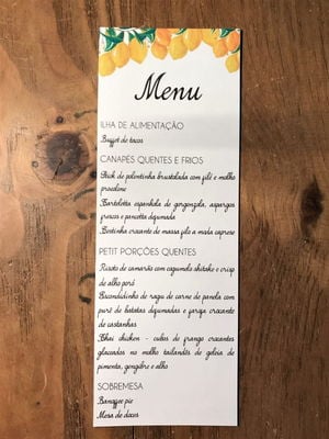 Menu 9,5x21cm - 240gr