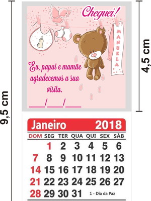 25 imã de geladeira com calendário 2024