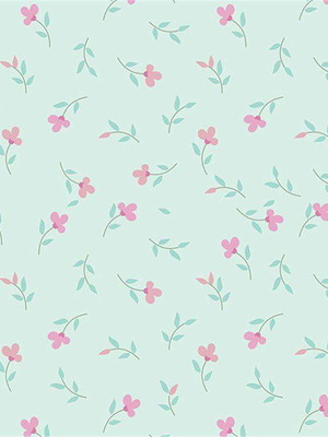 Papel de parede com flores para quarto de bebê (2,5m)