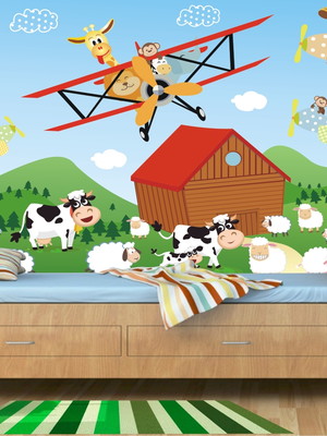 Adesivo painel infantil fazendinha 25