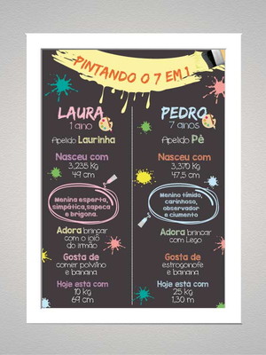 Chalkboard pintando o 7