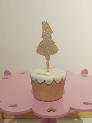 Kit topper para doce alice - 4 unid