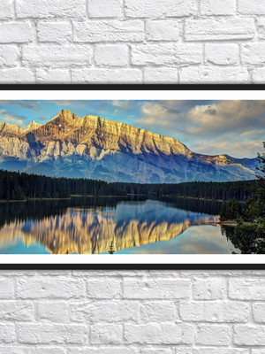 Quadro paisagem natureza montanha lago decoração 21