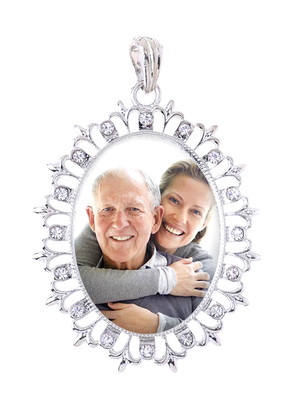 Medalha buque noiva relicário com foto
