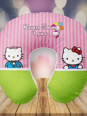 Almofada de pescoço personalizada hello kitty