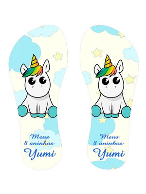 Chinelo unicórnio