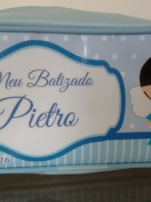 Estojo necessaire batizado