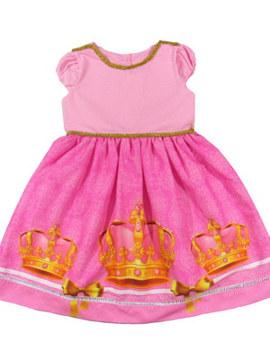 Vestido realeza tamanho 1/2/4/6 com manga bufante