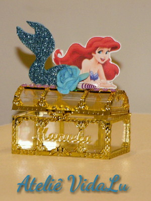 Baú pequena sereia personalizado