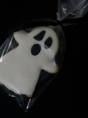 Biscoitos decorados fantasma halloween