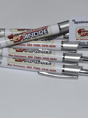 Caneta personalizada com tag