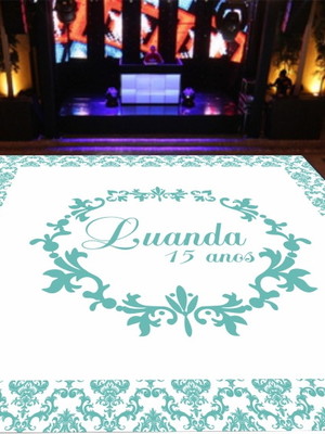 Pista de dança 15 anos - 4x4 - personalizada 50
