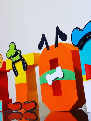 Letras 3d turma do mickey