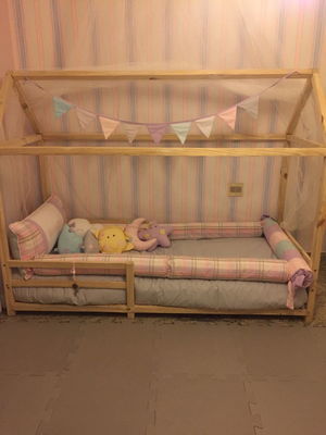 Kit cama montessoriana solteiro, 12 peças