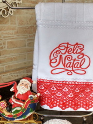 Toalha de lavabo natal