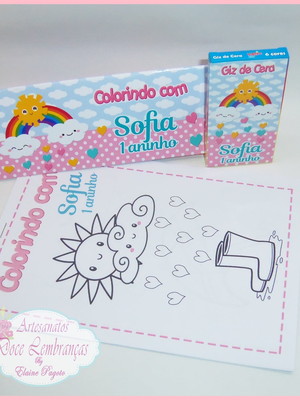 Kit de colorir chuva de amor