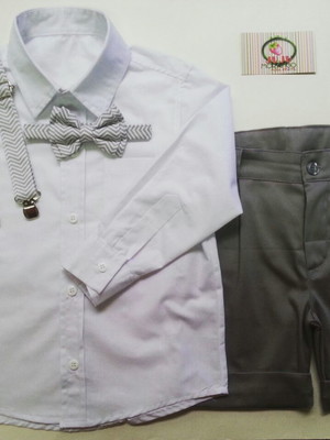 Roupa pajem cinza