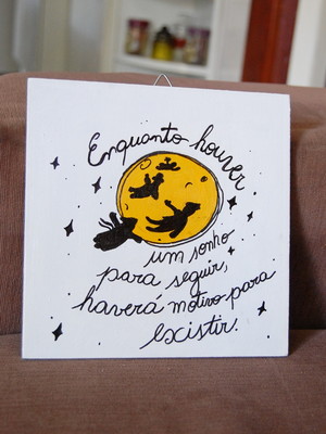 Quadro com frase