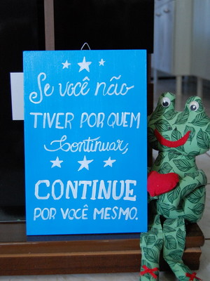 Quadro com frase