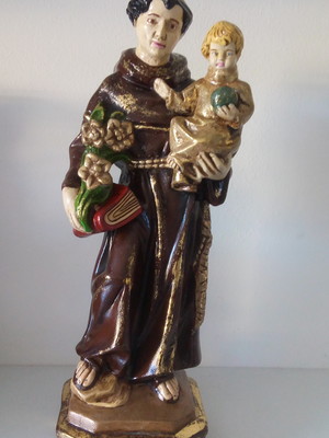 Santo antônio barroco 28 cm em gesso