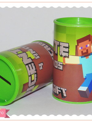 Cofrinho personalizado - minecraft