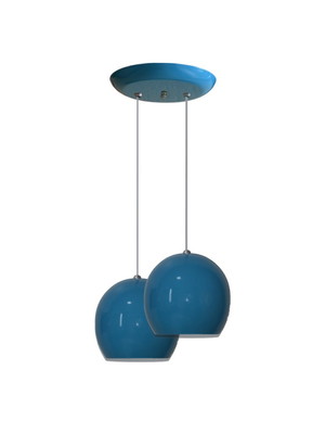 Luminaria com 02 bolinhas juntas - varias cores - azul