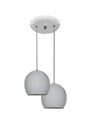 Luminaria com 02 bolinhas juntas - varias cores - branco