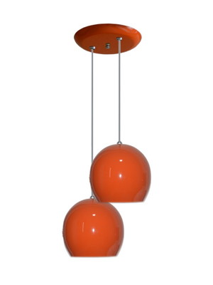Luminaria com 02 bolinhas juntas - varias cores -laranja