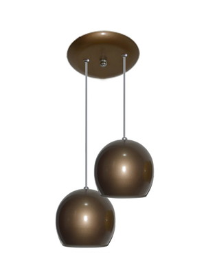 Luminaria com 02 bolinhas juntas - varias cores -ouro velho