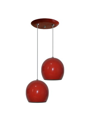 Luminaria com 02 bolinhas juntas - varias cores - vermelho