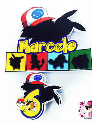 Adesivo para sacola pokemon
