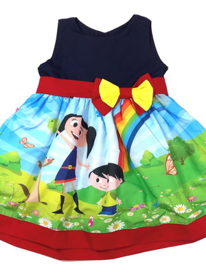 Vestido luna arco-íris tam 1/2/4/6