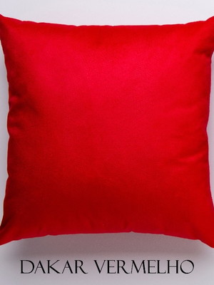 Capa de almofada suede lisa vermelha