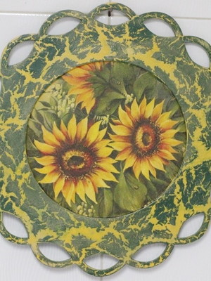 Mandala em mdf decoração girassóis