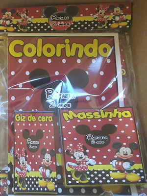 Kit de colorir minnie com massinha