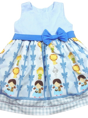 Vestido mágico de oz desenho tam 1/2/4/6