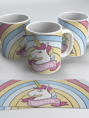Caneca unicórnio arco íris
