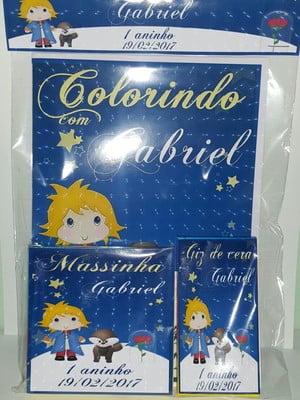 Kit de colorir pequeno principe com massinha