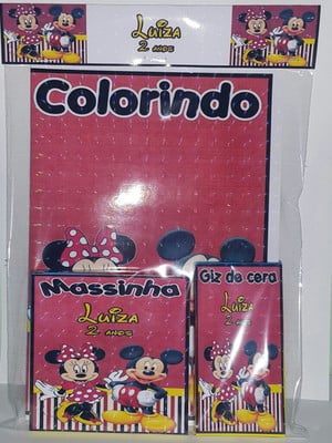 Kit de colorir minnie 2 com massinha